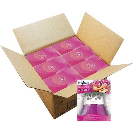 Bpg International BRIGHT Air 900134CT, SCENTED OIL AIR FRESHENER DIFFUSER, FRESH PETALS AND PEACH, PINK, 2.5 OZ BRI900134CT